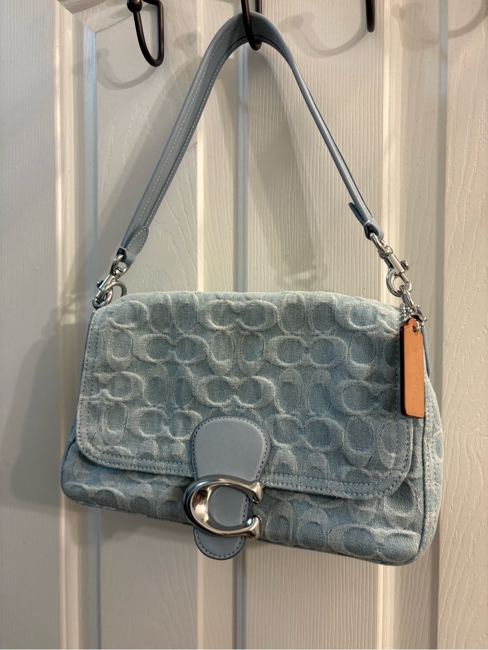 Coach Tabby denim Light Blue Women's Shoulder Bag